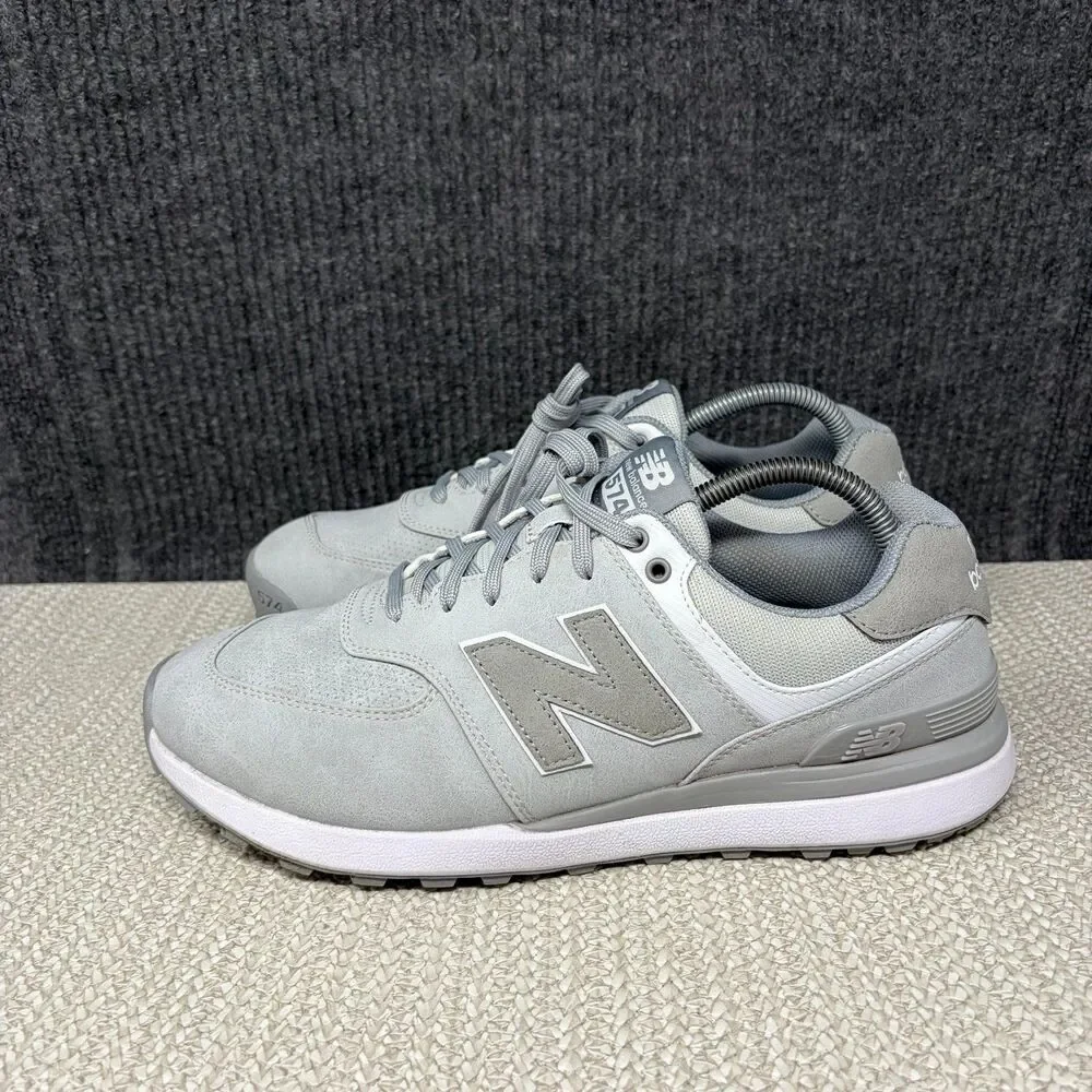 New Balance 574 Greens V2 Spikeless Golf Shoes Grey White Mens 9.5 2E WIDE